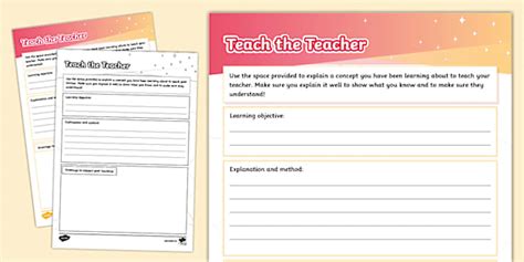 Teach The Teacher Template Teacher Made Twinkl