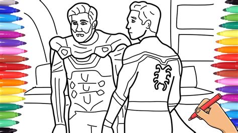 Spiderman And Mysterio Coloring Pages Drawing And Coloring Spiderman