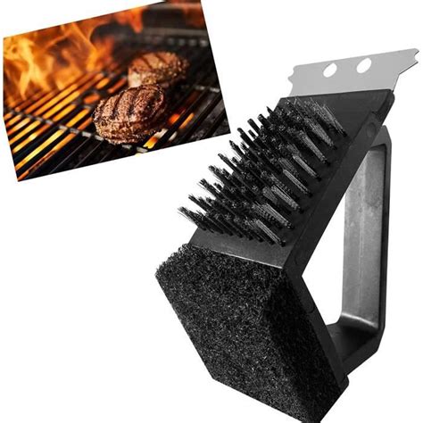 Brosse Barbecue 3 En 1 Pour Le Nettoyage Et L Entretien Des Barbecues