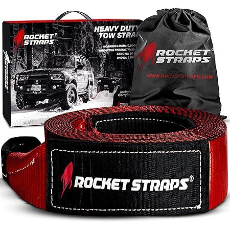 Amazon Rhino USA Recovery Tow Strap 3 X 20 Lab Tested 31 518lb