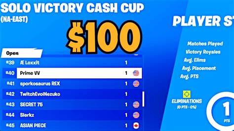 How I Won A Game In Solo Victory Cash Cup Finals 100 YouTube