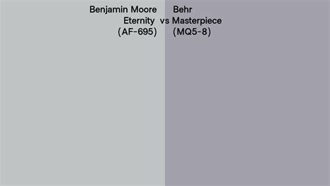 Benjamin Moore Eternity Af Vs Behr Masterpiece Mq Side By