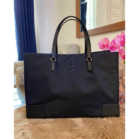 Jual Tory Burch Ella Tote Nylon Black Shopee Indonesia