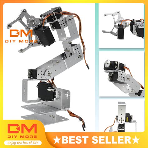 Diymore Rot U Dof Aluminum Robot Arm Mechanical Robotic Clamp Claw For