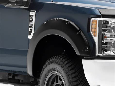 Bushwacker F 250 Super Duty Pocket Style Fender Flares Matte Black 20942 02 17 22 F 250 Super