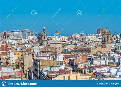 Lonja De La Seda And Central Market Viewed From Torre De Quart In