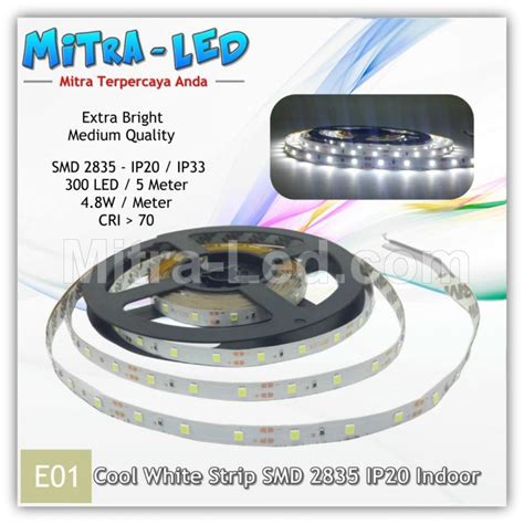 Jual LED Strip SMD 2835 Khusus Indoor IP33 IP20 Merk BRILUX Garansi 1