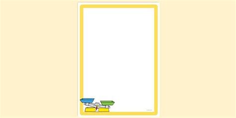 Free Weighing Scales Page Border Teacher Made Twinkl