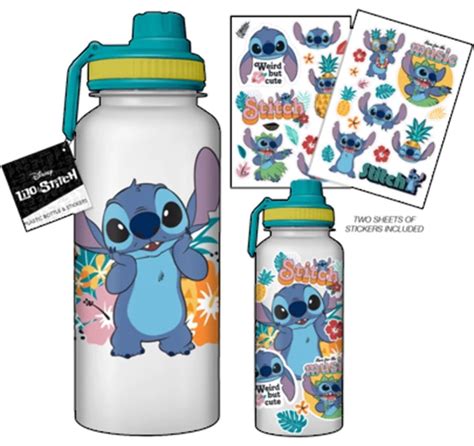 Disney Lilo Stitch Oz Twist Spout Stainless Steel Water Bottle