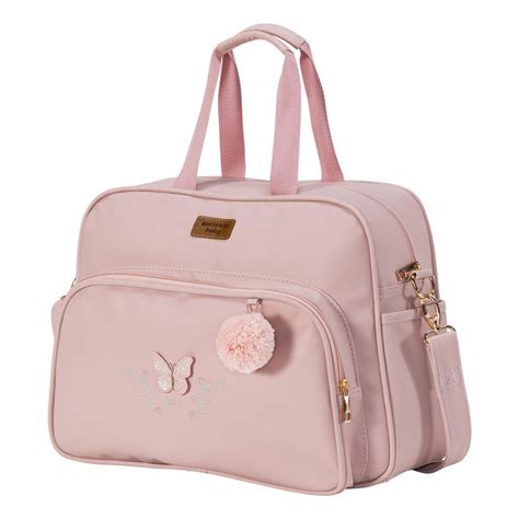 Bolsa Para Bebe Menina - Bolsa Maternidade de Bebê Menina Borboleta Bordada Com Bolso Frontal E ...