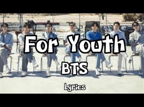 BTS For Youth Lyrics YouTube