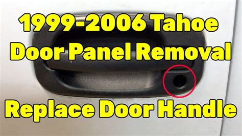 Tahoe Door Panel Removal