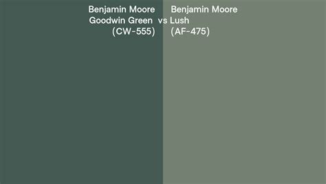 Benjamin Moore Goodwin Green Vs Lush Side By Side Comparison