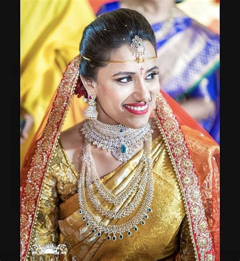 Pin By Arna On Diamond Jewelry Bridal Wear South Indian Bride