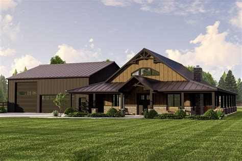 Bedroom Story Farmhouse Inspired Barndominium House With Wraparound