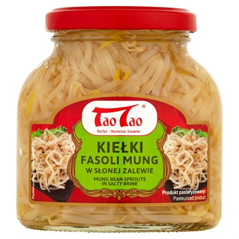 Tao Tao Kiełki fasoli mung w słonej zalewie 280 g kalorie kJ i