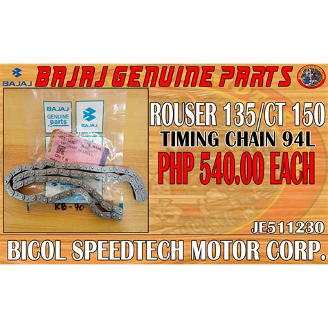 ROUSER 135 CT 150 TIMING CHAIN 94L KMC GENUINE JE511230 Shopee