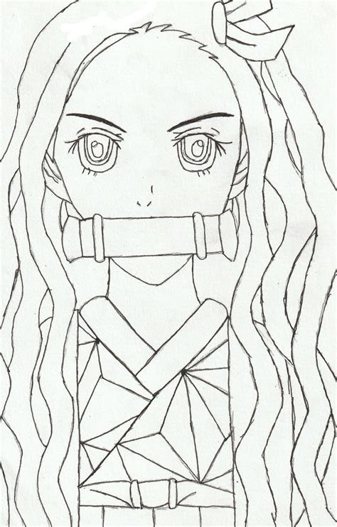 Nezuko Drawing By Mkayluv On Deviantart