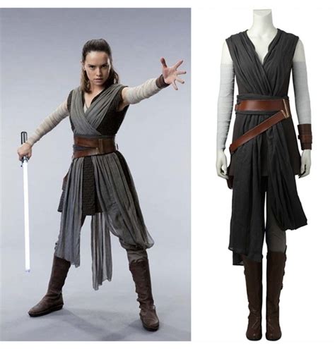 Star Wars The Last Jedi Rey Cosplay Costume Deluxe Outfit In 2020 84500 ...