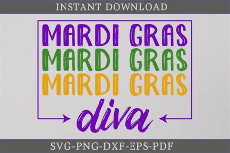 Mardi Gras Diva Shirt Svg Cutting File Afbeelding Door Craftdesign