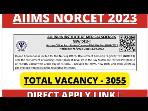 AIIMS Recruitment Nursing Officer Midwife Vacancy 2023 AIIMS PATNA