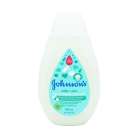 Jual JOHNSON MILK RICE HAIR AND BODY BABY BATH 200 ML BOTOL Di Seller