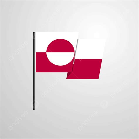 Greenland Flag Vector Png Images Greenland Waving Flag Design Vector