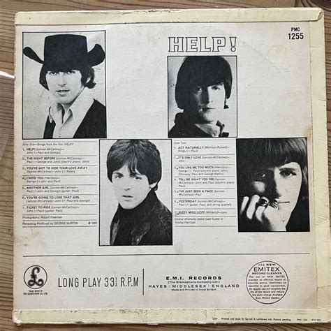 Beatles HELP First UK Mono Pressing 1965 Vinylplaat 1ste Mono