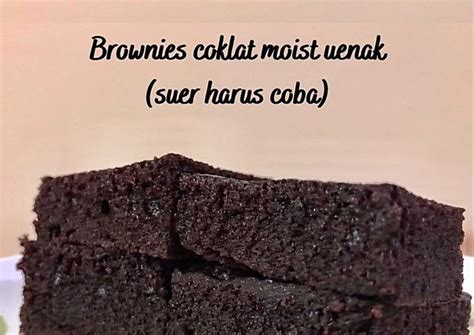 Resep Brownies Kukus No Mixer Super Moist Lembut Enak Choco