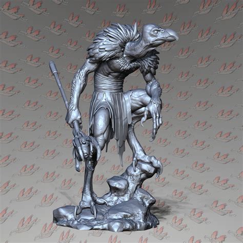 Vulture Man Dnd Miniature L 3D Printed Model L Fanart L Dungeons and ...