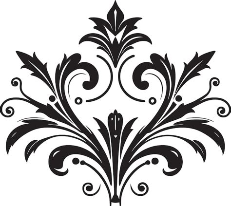 Premium Vector Ornate Heritage Black Decorative Florals With Royal