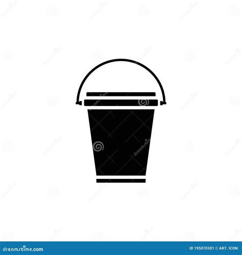 Bucket Vector Cartoon Set Icon Vector Illustration Plastic Bucketful