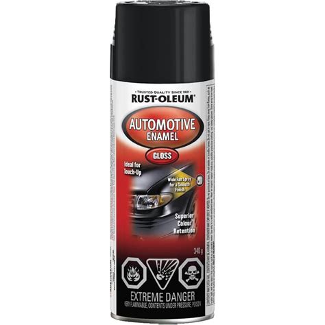 Rust Oleum 340g Gloss Black Enamel Touch Up Paint Home Hardware