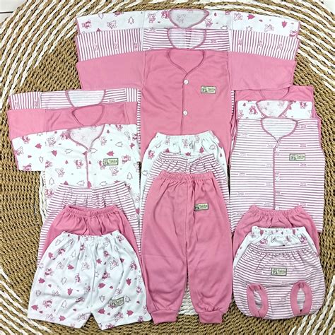 Jual 18 Pcs 9 Stel Paket Baju Bayi Baru Lahir 0 6 Bulan Perempuan