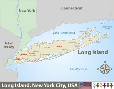 Long Island County Map