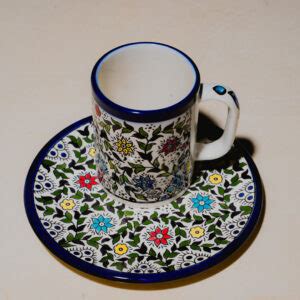 Handmade And Hand Painted Ceramic Mug Bethlehem Fair Trade Artisans