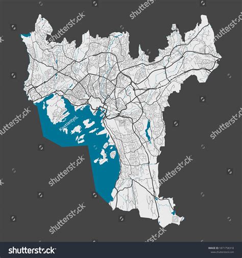 Oslo Map Detailed Map Oslo City Stock Vector (Royalty Free) 1871758318 ...