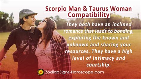 Scorpio Man And Taurus Woman Compatibility In Love And Intimacy Zodiacsigns