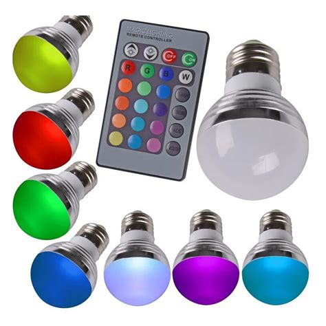 New E E Rgb Led Lamp Led Rgb Bulb Light Lamp V V Remote