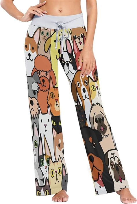 Na¡± Pajama Loose Pants For Women Dog Cute With Drawstring At Amazon