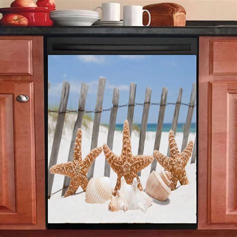 Amazon HomeT Sea Shell Dishwasher Cover Sticker Starfish