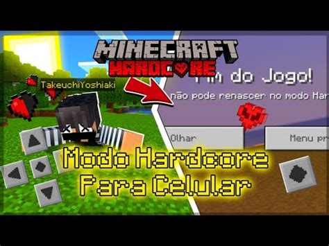 SAIIUUUU COMO JOGAR O MODO HARDCORE NO MINECRAFT BEDROCK MOBILE