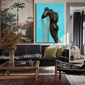 Male Nude Oil Painting Naked Man Nude Original Art Herb Ritts Art