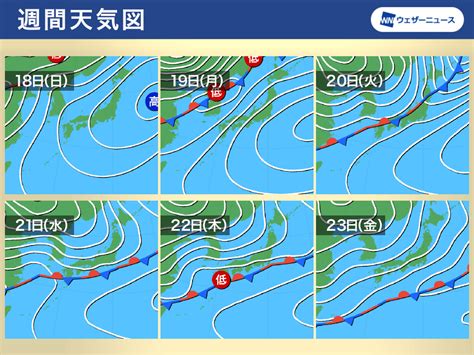 週間天気予報 来週は前線停滞で雨 季節外れの大雨の可能性も 2月18日日〜24日土 ウェザーニュース