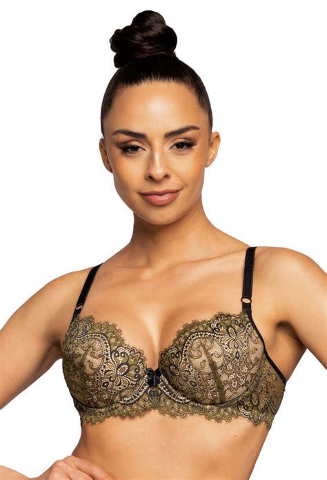 Biustonosz Push Up Khaki Czarny Chelsea M 3703 11 65D MAT Lingerie