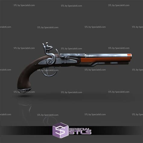 Cosplay Stl Files Jack Sparrow Flintlock Pistol Specialstl