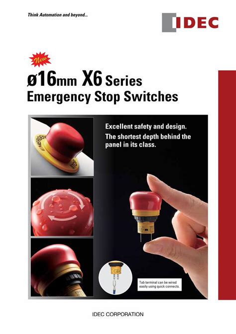 Pdf ø16mm X6 Series Emergency Stop Switches Idec · 5 X6 Series