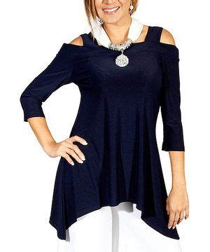 Fashque Navy Cutout Sidetail Tunic Womens Tunics Pretty Blouses Clothes