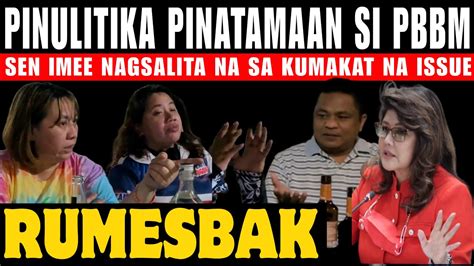 Pinulitika At Pinatatamaan Si Pbbm Ni Sen Imee Marcos Sa Kanyang Speech