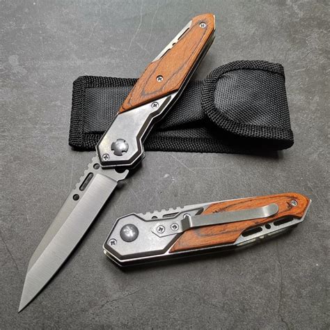 Mm Knife Hrc Steel Cr Blade Folding Pocket Tactical